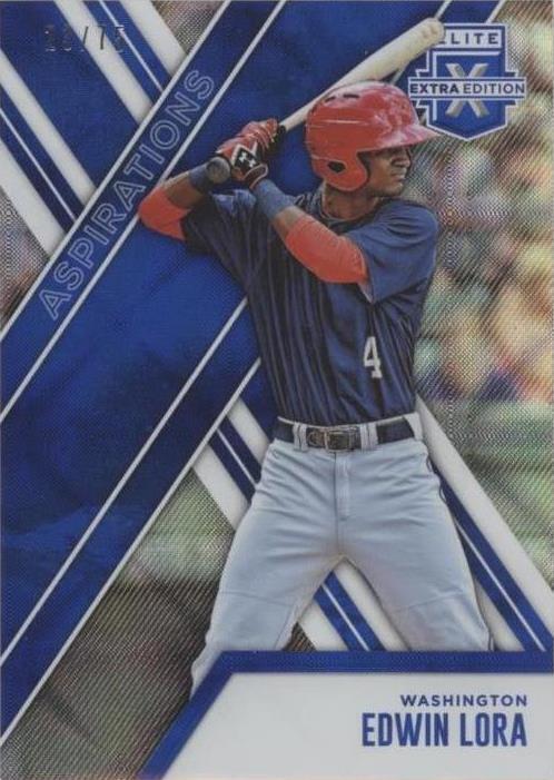2017 Panini Elite Extra Edition - Edwin Lora #112 Aspirations Blue /75 ...