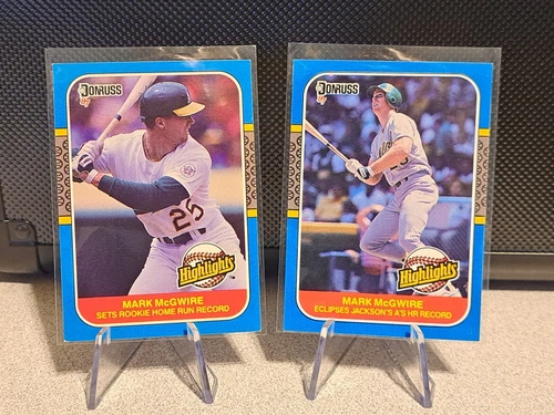 1987 Donruss Highlights Mark McGwire RC #27 #46 Rookie