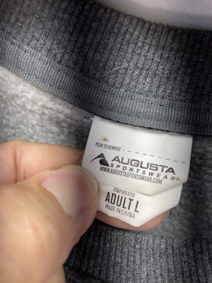 Sudadera de fútbol Conference USA para hombre talla grande gris manga larga cuello redondo de colección Foto 4 de 4