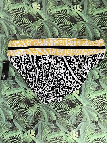 A.N.A. Women Bikini Bottom Black White Yellow Size 12 NWT - Picture 2 of 9