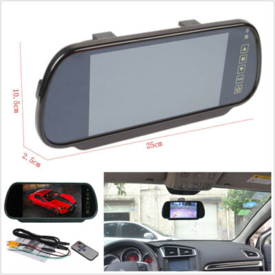 7'' LCD TFT Color Screen Auto Car Reverse Parking Rear View Backup Mirror Monitor