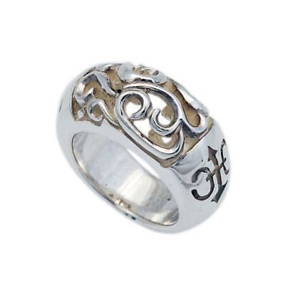 ARABESQUE FLEUR DE LIS 925 STERLING SILVER BIKER JEWELRY GOTHIC RING wa-r027