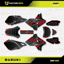Gray & Red Shift Graphics Kit fits Suzuki DRZ400SM Drz400s drz400 Supermoto DRZ 