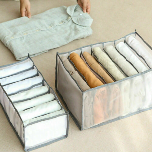 7 Gitter Netz Aufbewahrungstasche Kleidung Jeans Hose Schublade Organizer Boxen faltbar USA - Bild 9 von 16