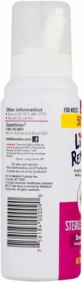 PACK DE 3 - Pequeños remedios respira fácil niebla salina estéril para narices Foto 3 de 4