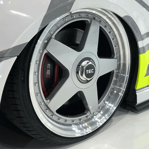 18 Zoll T2 Stufentiefbett Alufelgen 8x18 4x100 ET35 in silber für BMW Mini - Bild 6 von 8