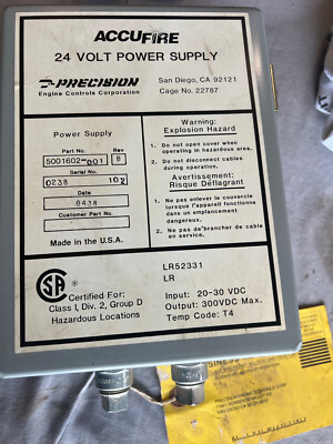 Precision Engine Controls Corp Accufire 24V Power Supply | eBay