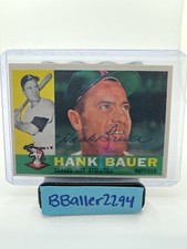 HANK BAUER AUTO 1960 TOPPS #262 Auto Stamped