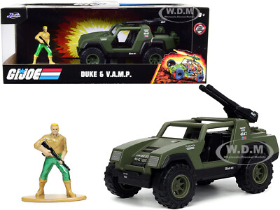 V.A.M.P. OLIVE GREEN & DUKE FIGURINE ''G.I. JOE'' 1/32 DICAST MODEL CAR JADA 33083
