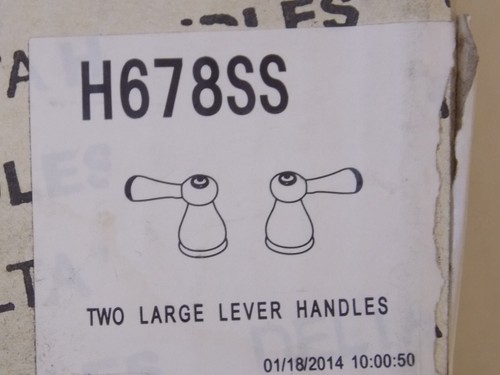 Delta H678SS Leland Metal Lever 2-Handle Set For Roman Tub Filler , Stainless - Picture 2 of 2