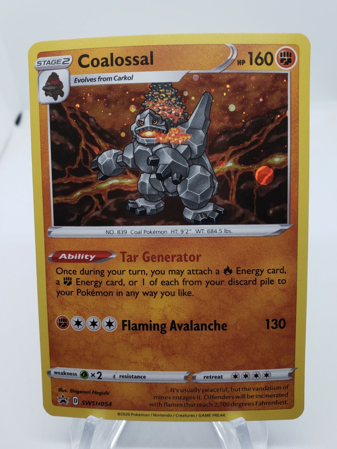 Coalossal SWSH054 Black Star Promo - Holo -  Champions Path - Pokemon NM