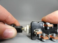 VINTAGE CAR TRUCK SWITCH BLACK KNOB PULL AUTO RETRACT 1930s 1940s 1950s