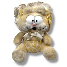 Vintage 1981 Dakin Baby Garfield Plush Toy 11.5" Stuffed Animal Pastel Yellow