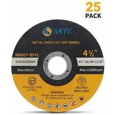 25PCS 4.5 Cut Off Wheels 4-1/2" For Grinder Cutting Disc Metal Stainless Steel