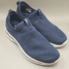 SKECHERS MEN'S GO WALK ARCH FIT AIR COOLED 124409 NAVY BLUE WALKING SHOES-10