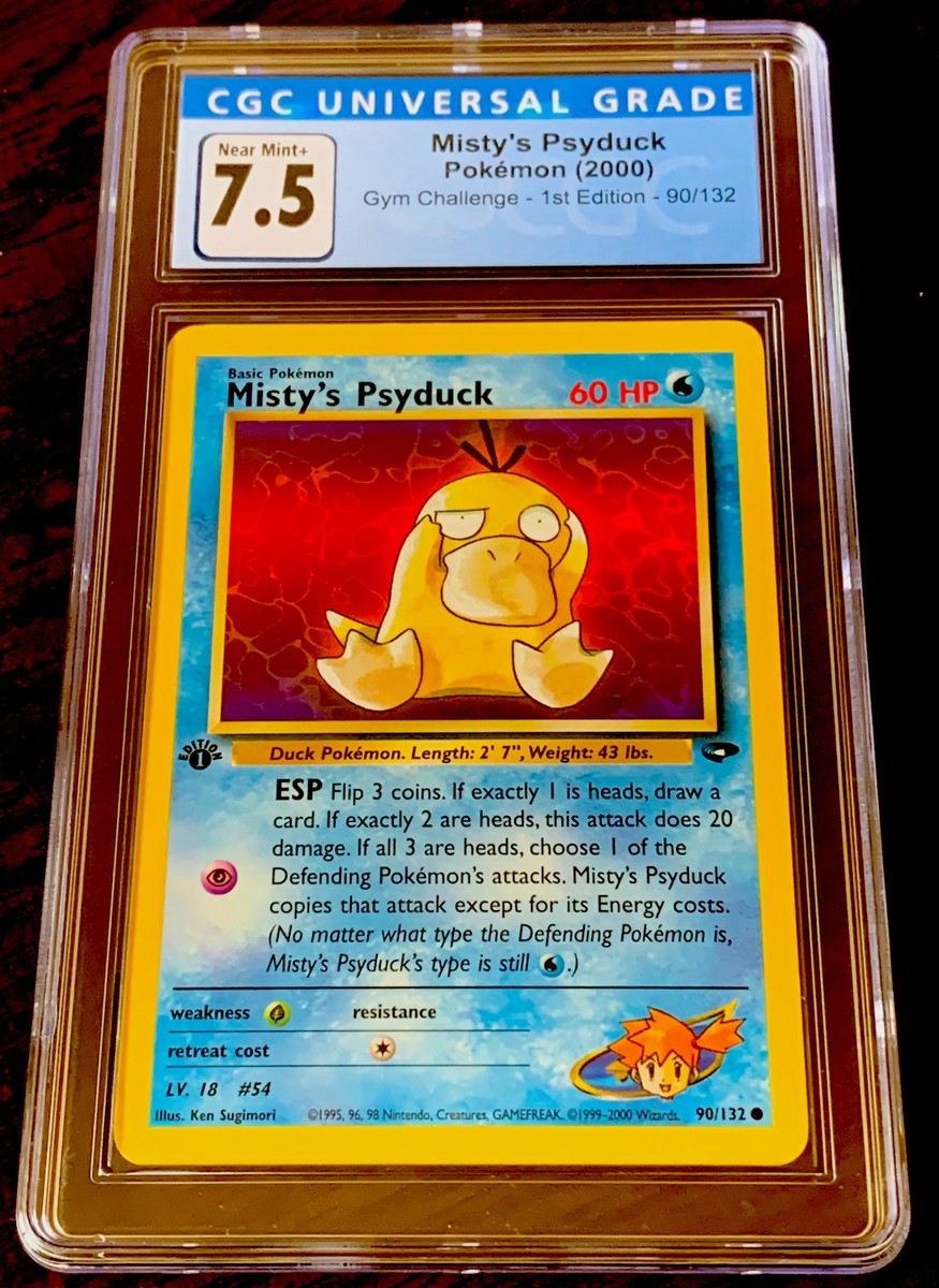 2000 POKEMON GYM CHALLENGE 1ST EDITION MISTY'S PSYDUCK #90 CGC 7.5