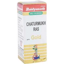 Baidyanath Chaturmukh Ras with Gold 10 Tabs, pack of 3, overall wellness