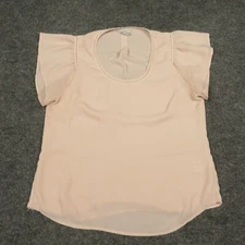 H&M Top Womens Size 12 Lined 100% Polyester Flutter Sleeve Round Neck Ladies