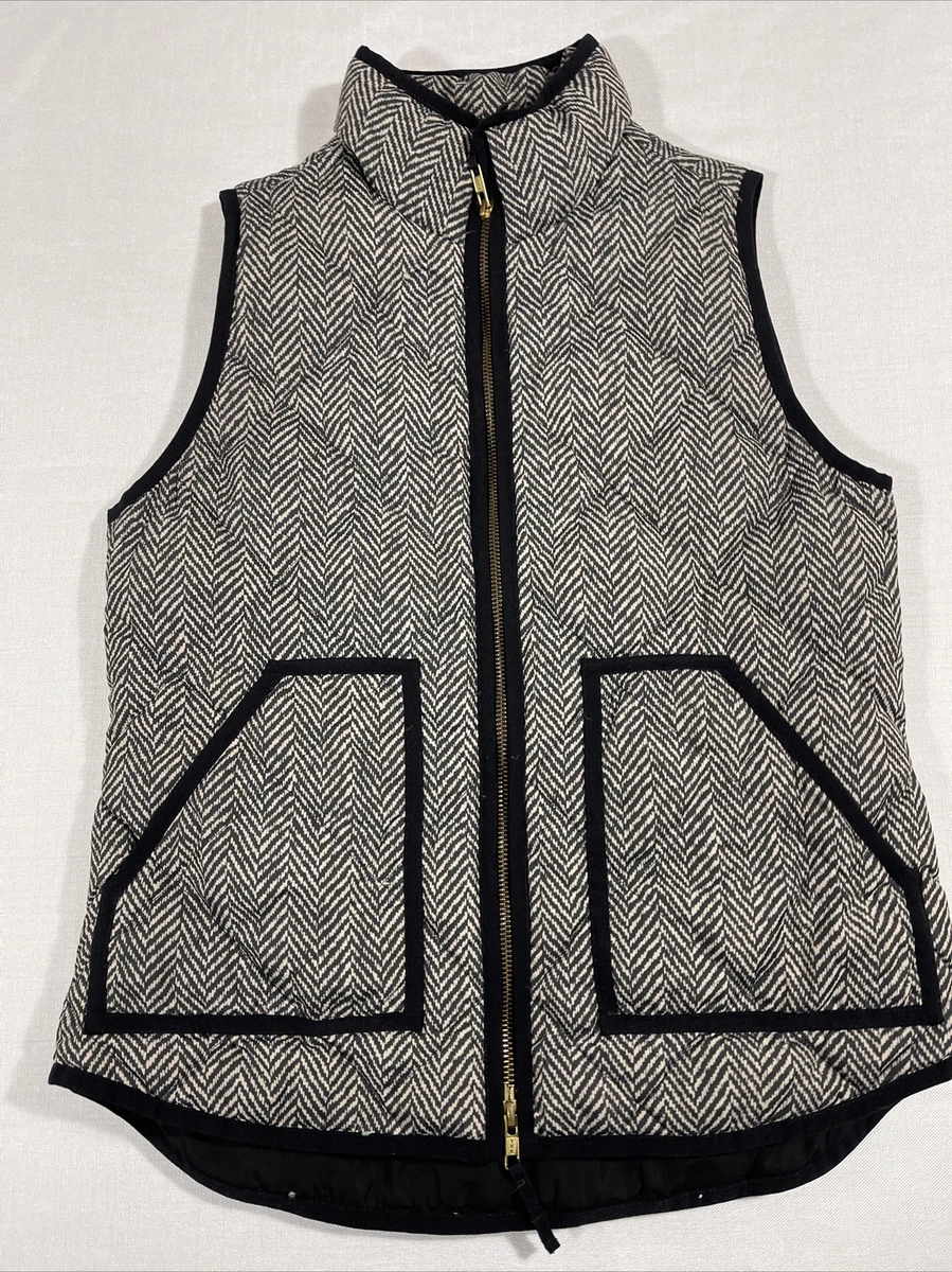 J crew black and white best sale vest
