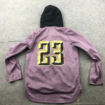 Nike Hoodie Girls XL Purple Lebron James Logo Spell Out Fleece