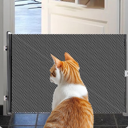 Retractable Baby Gate Large Pet Dog Mesh Fence Portable Guard Indoor - Picture 6 of 10