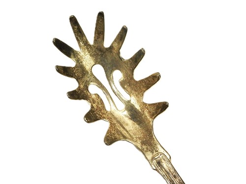 Silver Plated Pasta Scoop, Sheffield Silver Company, Shell & Thread Pattern - Picture 4 of 7