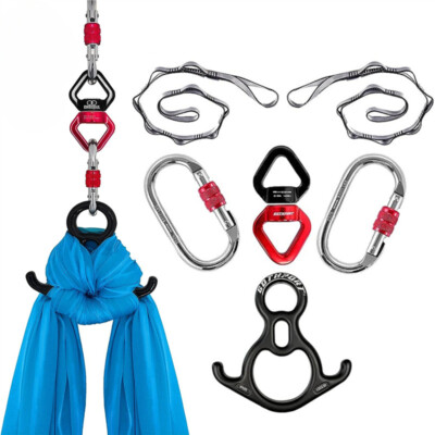 Hardware for Aerial Dance Set Aerial Silk Swivel Climbing Yoga Accessories Set