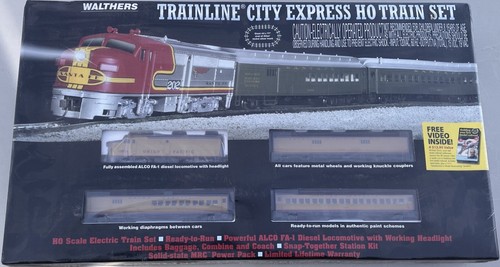 Vintage WALTHERS TRAINLINE CITY EXPRESS HO TRAIN SET - SANTA FE #202 Sealed New! - Picture 1 of 4