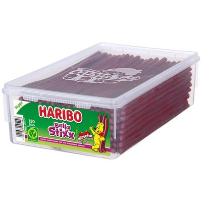 HARIBO Balla Stixx Kirsche 150 Stück Dose 1125g