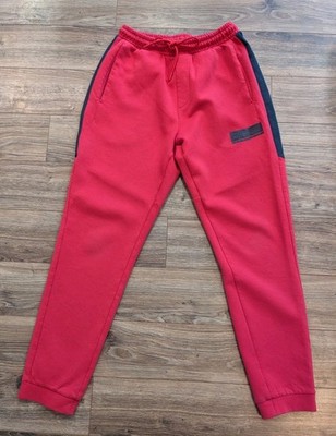 Hugo Boss Logo Spellout Drawstring Joggers Mens Salmon Tapered Sweatpants S EUC