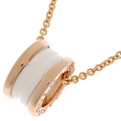 Ginza  BVLGARI B.zero1 Ceramic 346082 Necklace 750 Pink Gold White Ladies Mens D