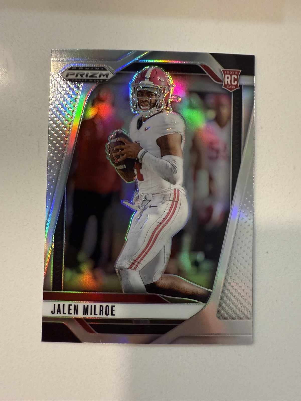 2025 Panini Prizm Draft Picks - Jalen Milroe #5 Silver Prizm (RC)
