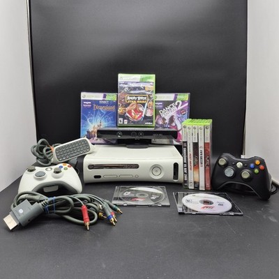   Xbox 360 Console Bundle 60GB Kinect 2 Controllers + 9 Games (3 NEW Sealed)
