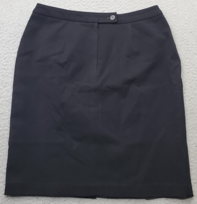 Axcess Straight & Pencil Skirt Womens Size 10 Black Stretch Lined Vented Back