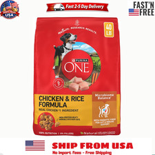 Purina ONE High Protein Adult Dry Dog Food Real Chicken And Rice Bag 40 lb