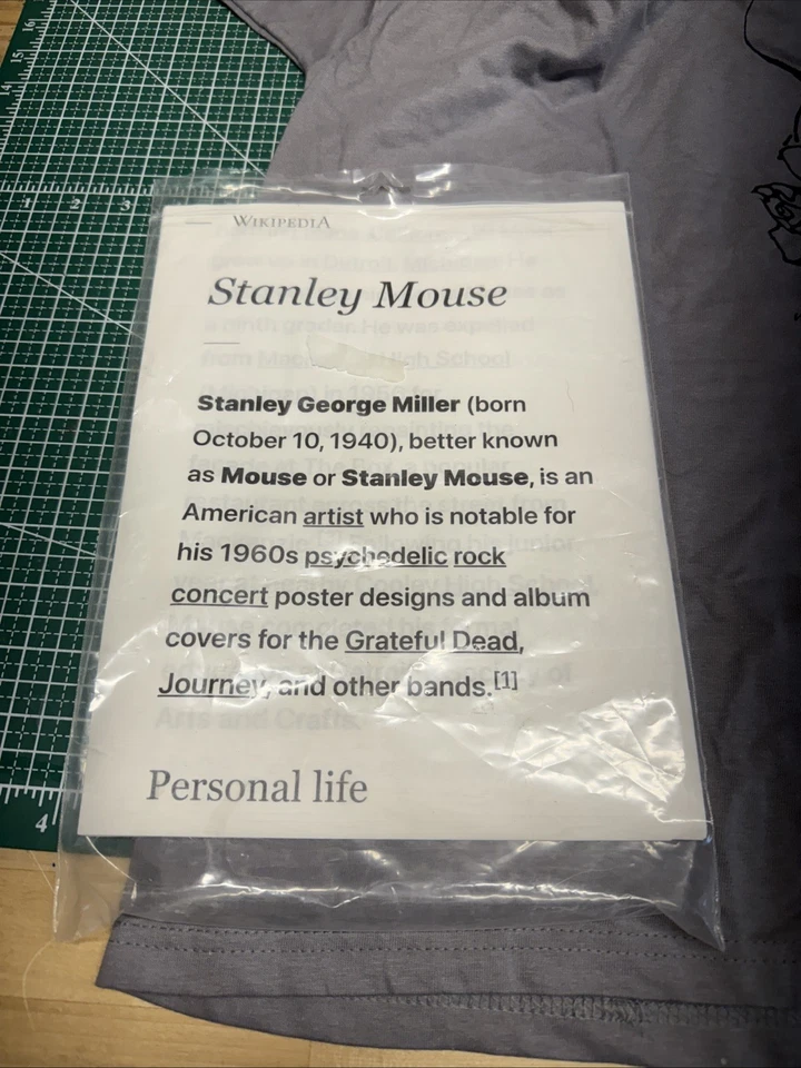 Signed 111/144 Stanley Mouse Adult XL Lift to Fart T-Shirt Stanley George Miller - Image 4 of 4
