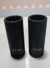 2 1/2-Inch Drive 22mm 12-Point Deep Impact black Socket, Metric Steel  — photo 2