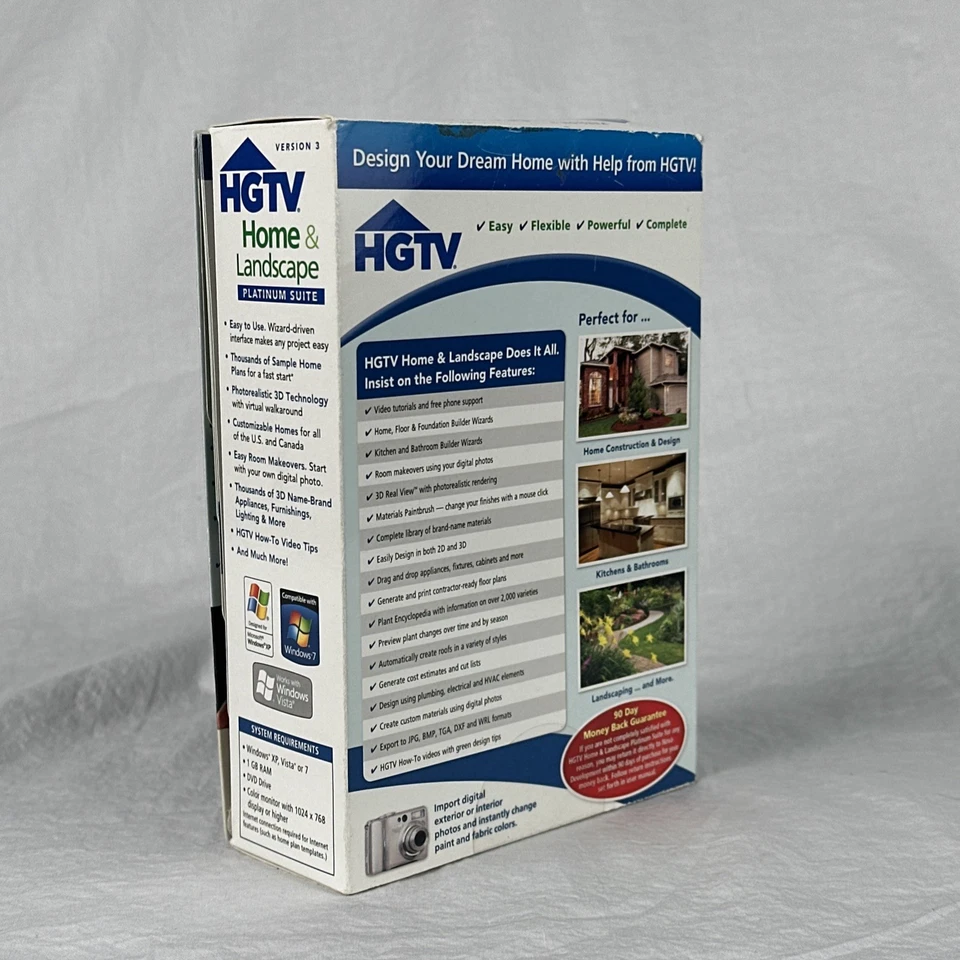 HGTV Home Design &Landscaping Platinum Suite, Version 3  Windows XP, 7 Or Vista - Image 3 of 4