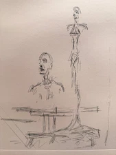 ALBERTO GIACOMETTI, 'DANS L'ATELIER (IN THE STUDIO)', etching, 1965