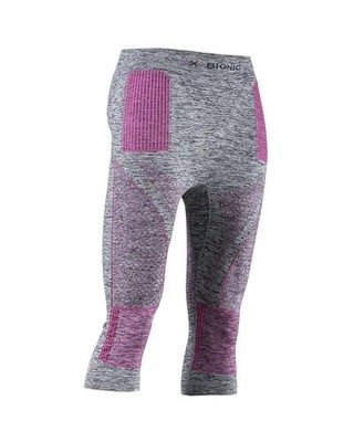 X-Bionic Energy Accumulator 4.0 Melange 3/4 Baselayer Women's Leggings, Grey/Pi