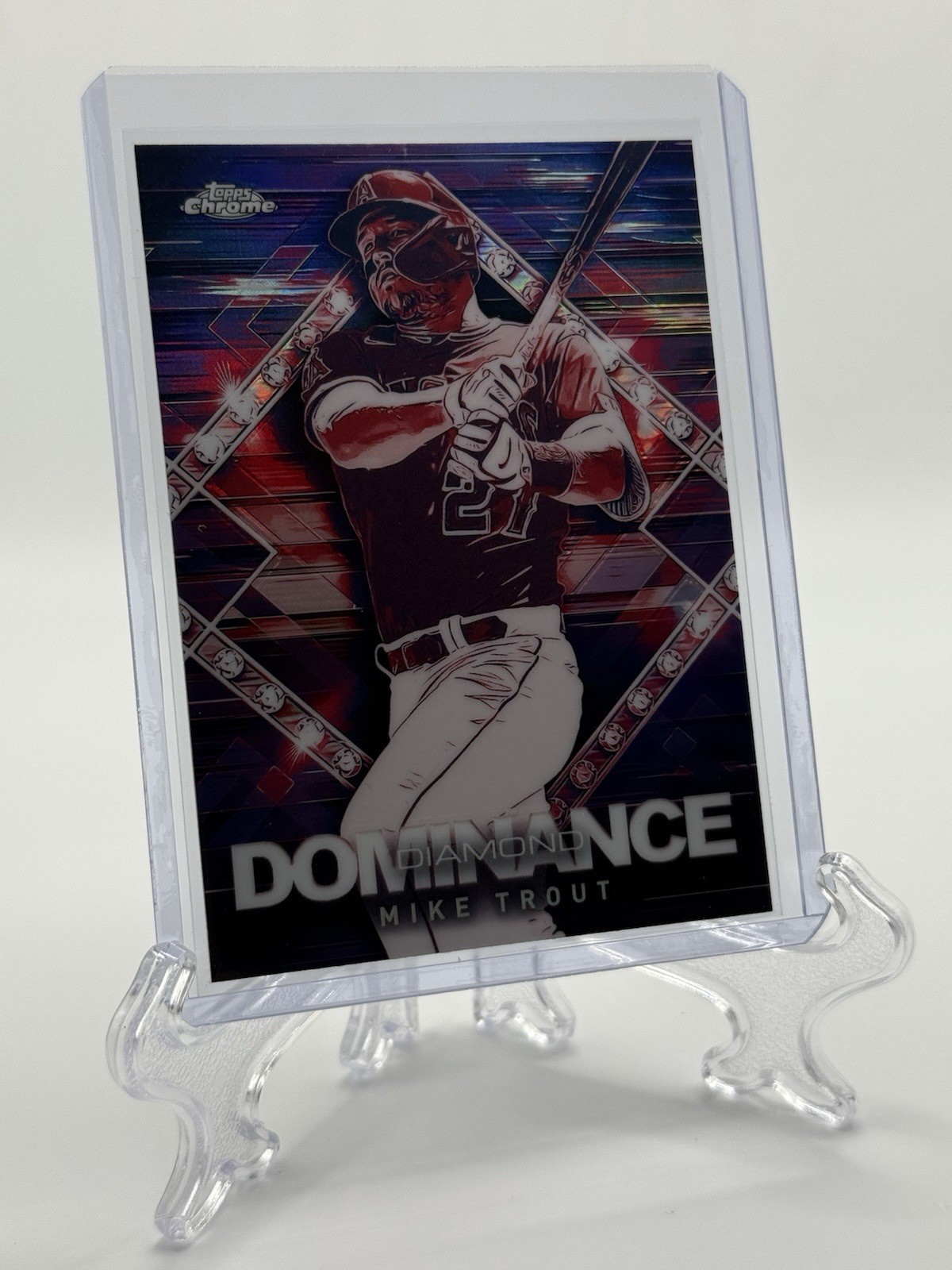 2023 Topps Chrome Update #DD-4 Mike Trout Diamond Dominance SP Case Hit Angels