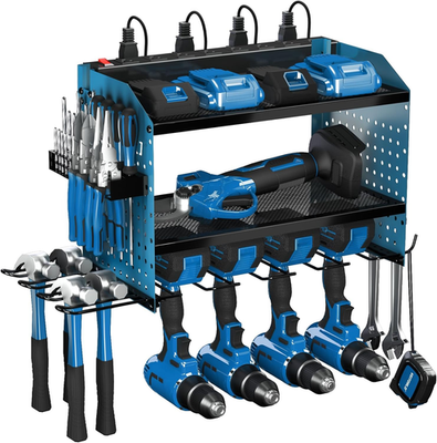 #ad Power Tool Organizer with Charging Station Heavy Duty Modular Wall Mount Rack f $111.99