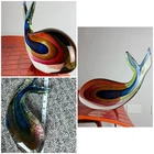 12" Vintage Murano Sommerso Pink Green Blue Cased Art Glass Whale Fish TINY CHIP