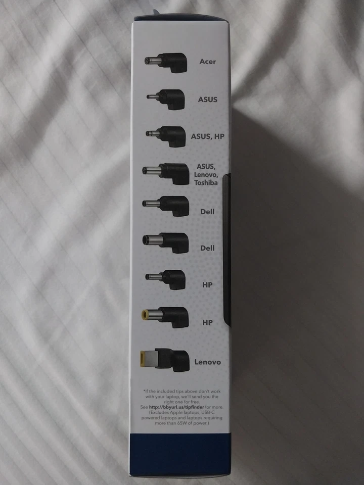 Insignia - Cargador Universal para Portátil 65W - Negro Foto 3 de 3