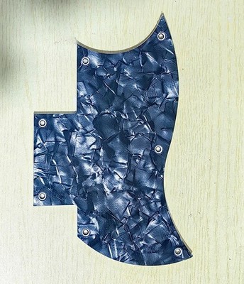Custom Parts For US Harley Benton DC-DLX Gotoh Guitar Pickguard , black pearl