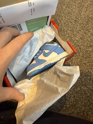 Nike Dunk Low Größe 2,5 UK 3CUS UNC blau weiß Baby Kleinkind (TD) CW1589-103   
