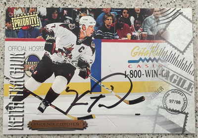 KEITH TKACHUK PHOENIX COYOTES SIGNED 97-98 Donruss Priority Postcards USA HOCKEY