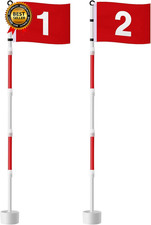 Golf Flagstick 6Ft, Golf Pin Flag Hole Cup Set Putting Green Flags and Poles Num
