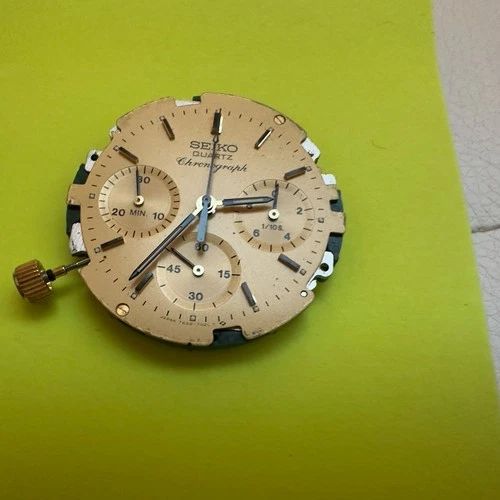 Vintage Seiko 7A28-702L Chronograph Movement For Parts. Original Dial! Working.