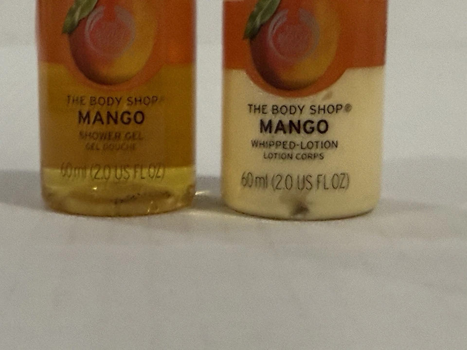 Gel de ducha y loción batida de mango The Body Shop 2 oz/60 ml cada tamaño de viaje pequeño Foto 2 de 4